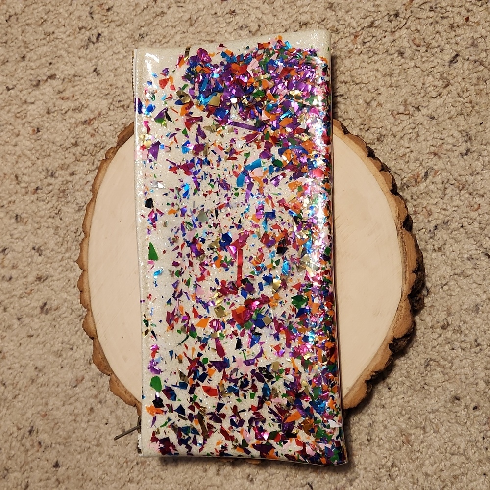 Julie Mallo Confetti Glitter Clutch Handbag
